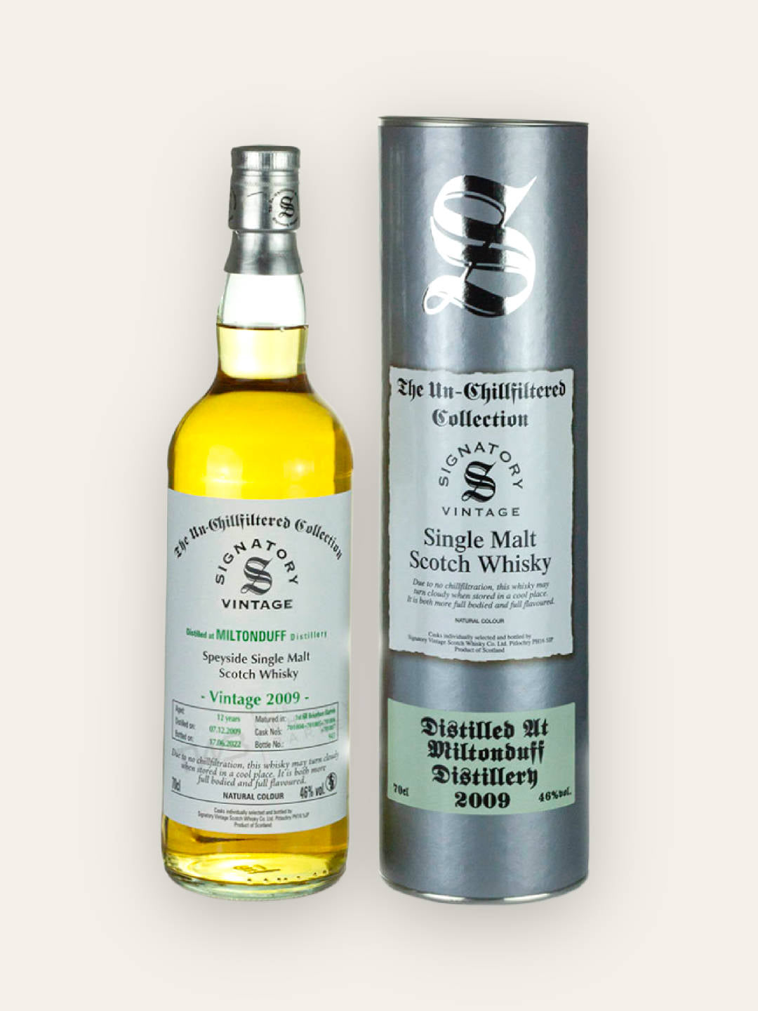 Signatory Vintage Miltonduff 10yo The Un-Chillfiltered Collection 2009