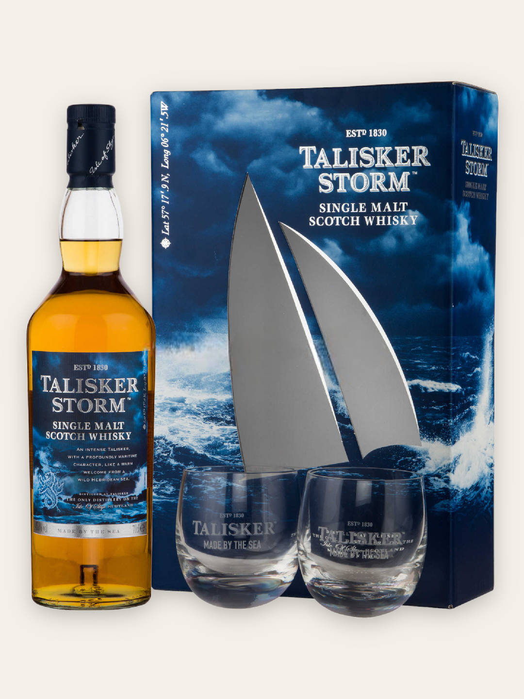 Talisker Storm + poháre
