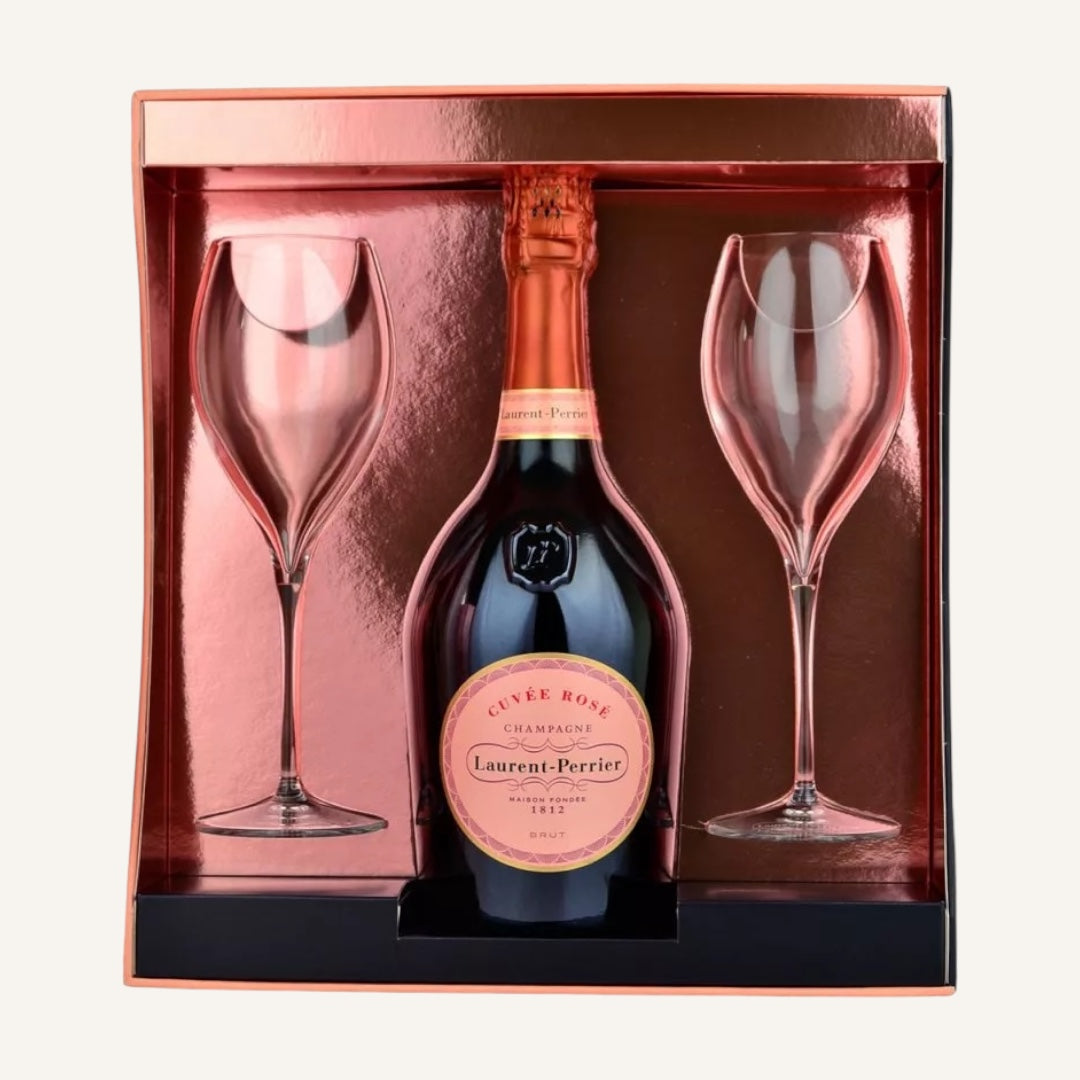 Laurent Perier Cuvee Rose + 2 poháre