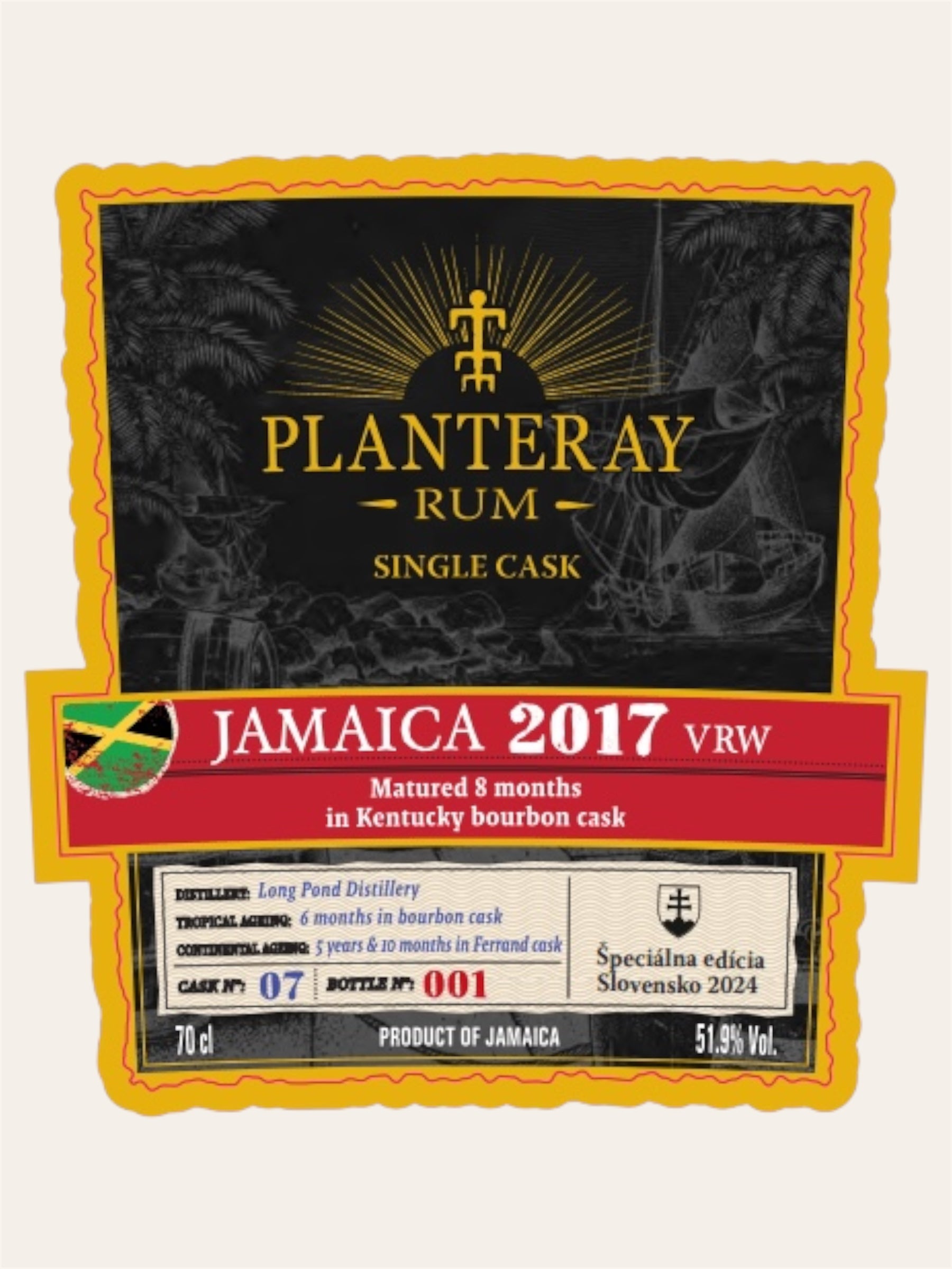 Planterey Single Cask Jamaica VRW Willet 51.9% Slovakia Edition