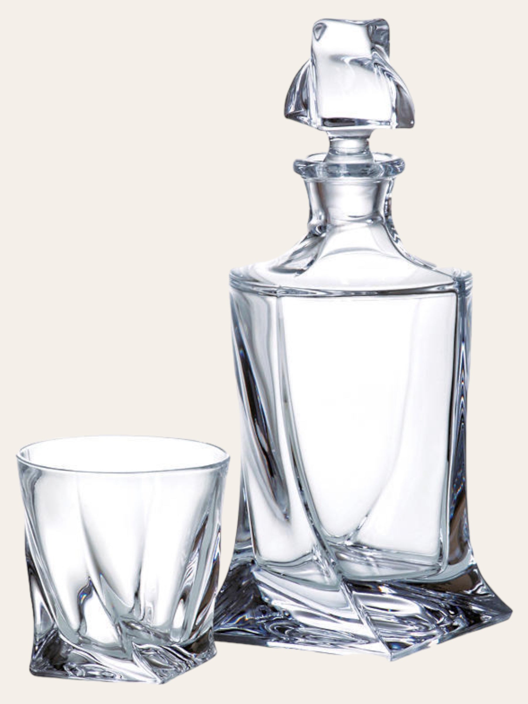 Carafe Bohemia + 6 glasses Whiskey Set Quadro