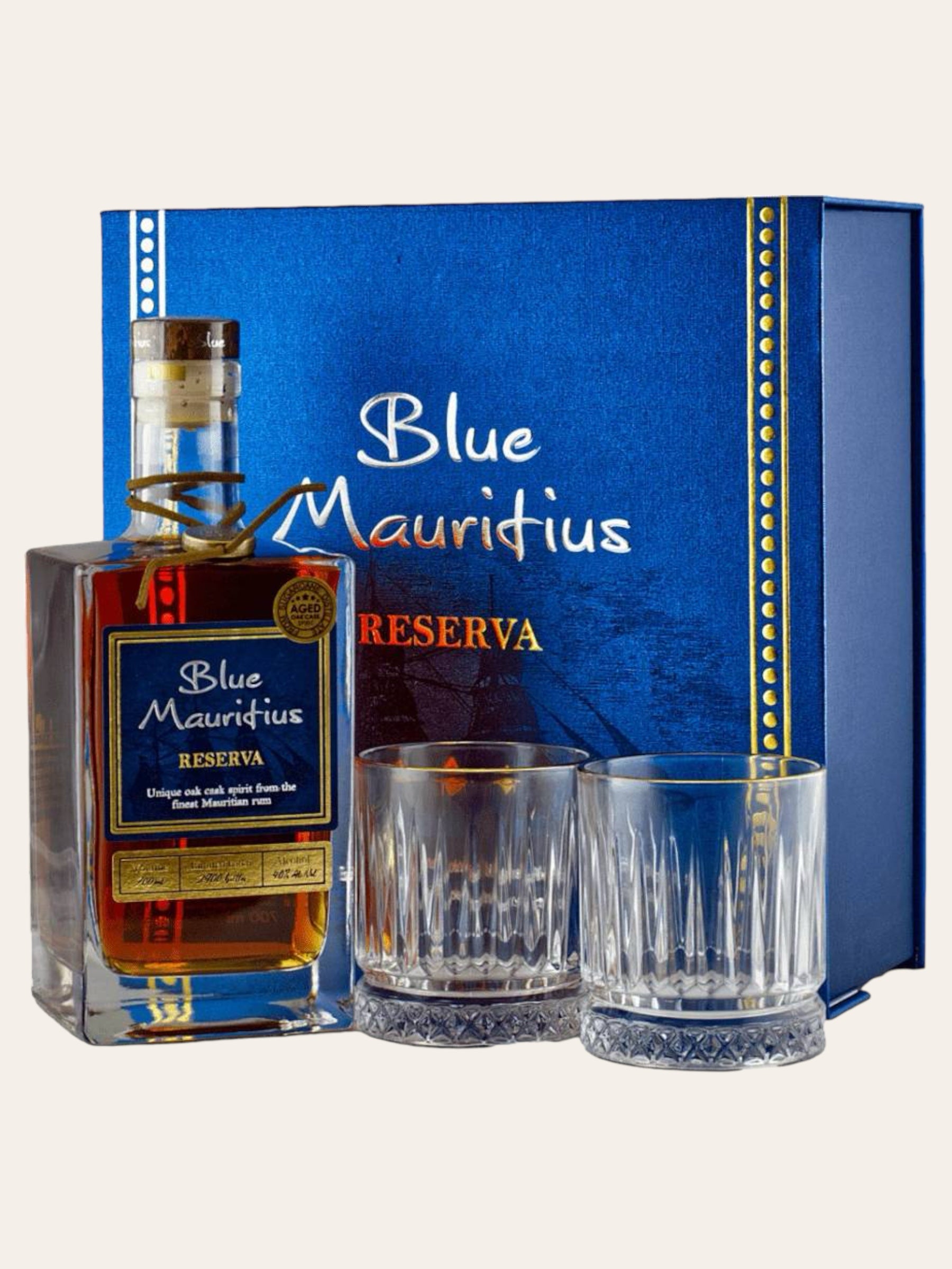 Blue Mauritius Reserva + Poháre