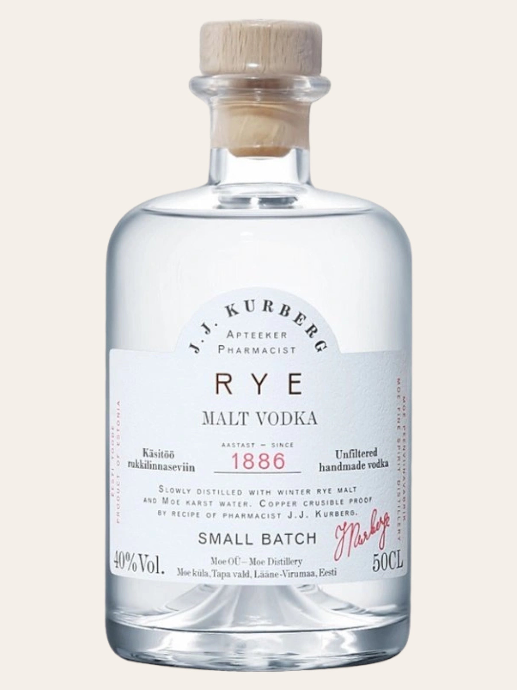 JJ Kurberg Rye Malt Vodka