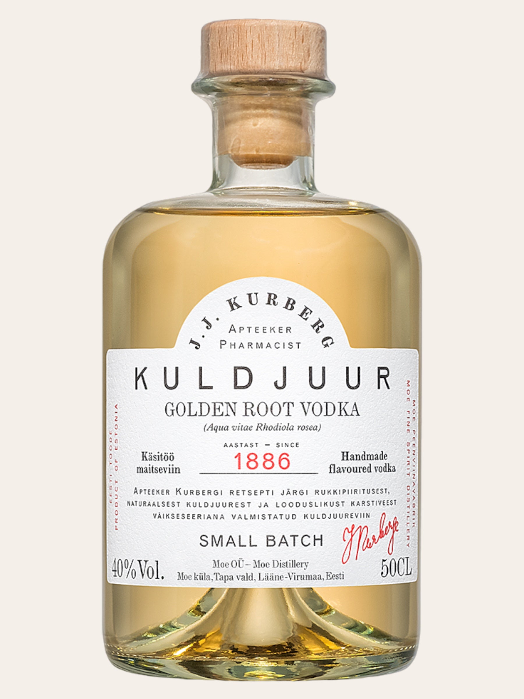 JJ Kurberg Kuldjuur Golden Root Vodka