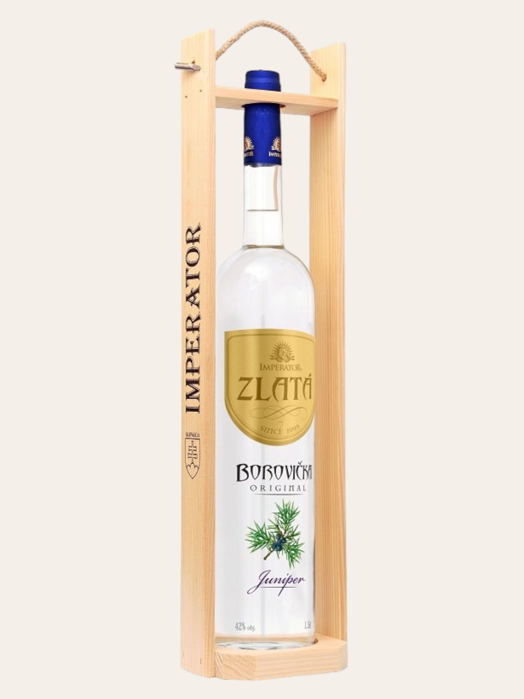 Imperator Zlatá Borovička v Dreve 1,5l 42%