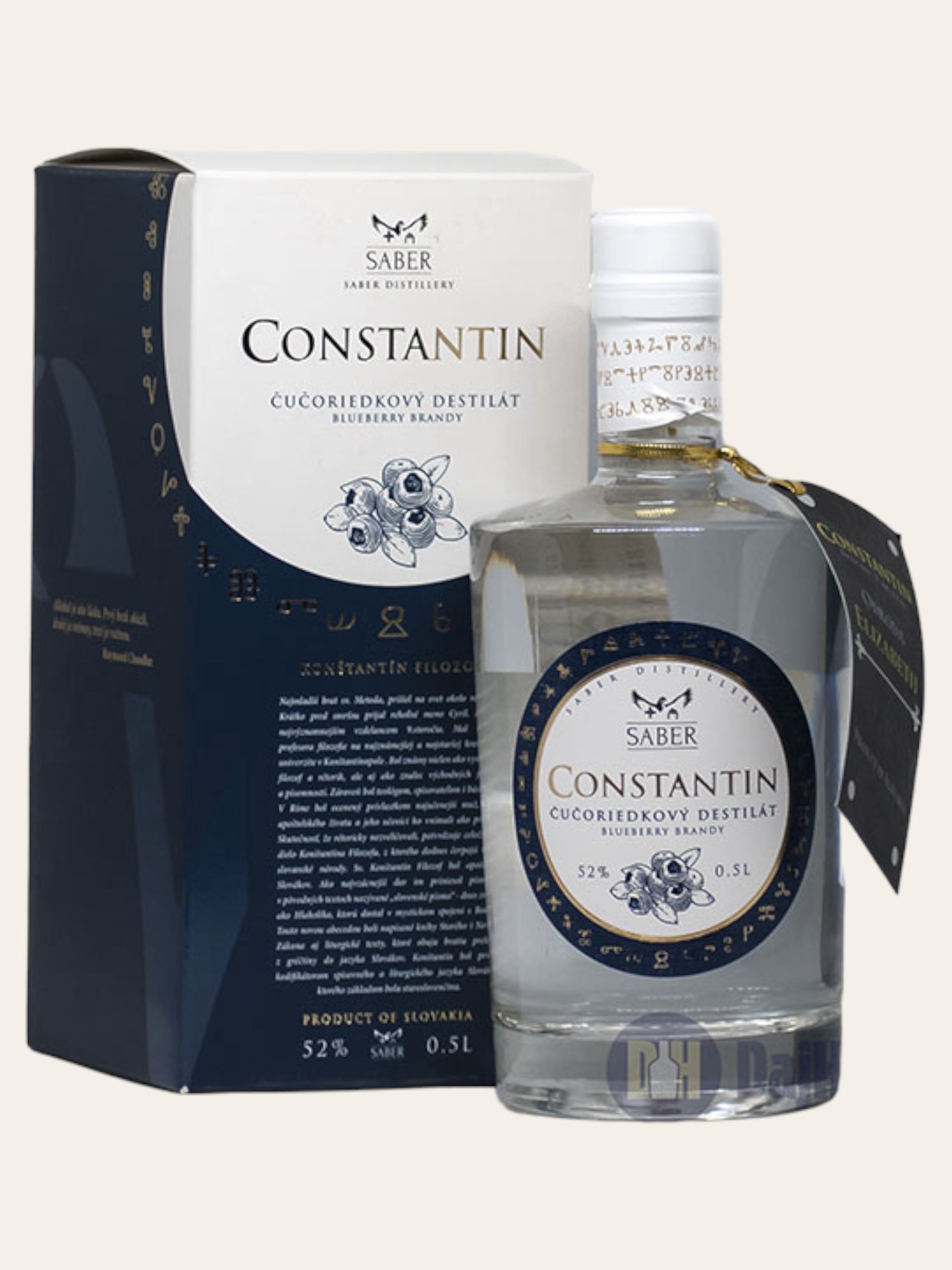 Saber Constantin Čučoriedkový Destilát 0,5l 52%