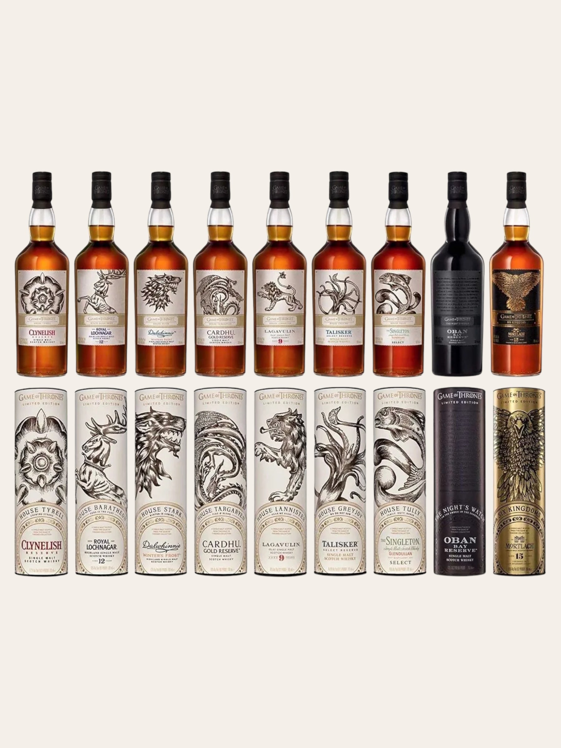 Game of Thrones Complete Scotch Whiskey Collection