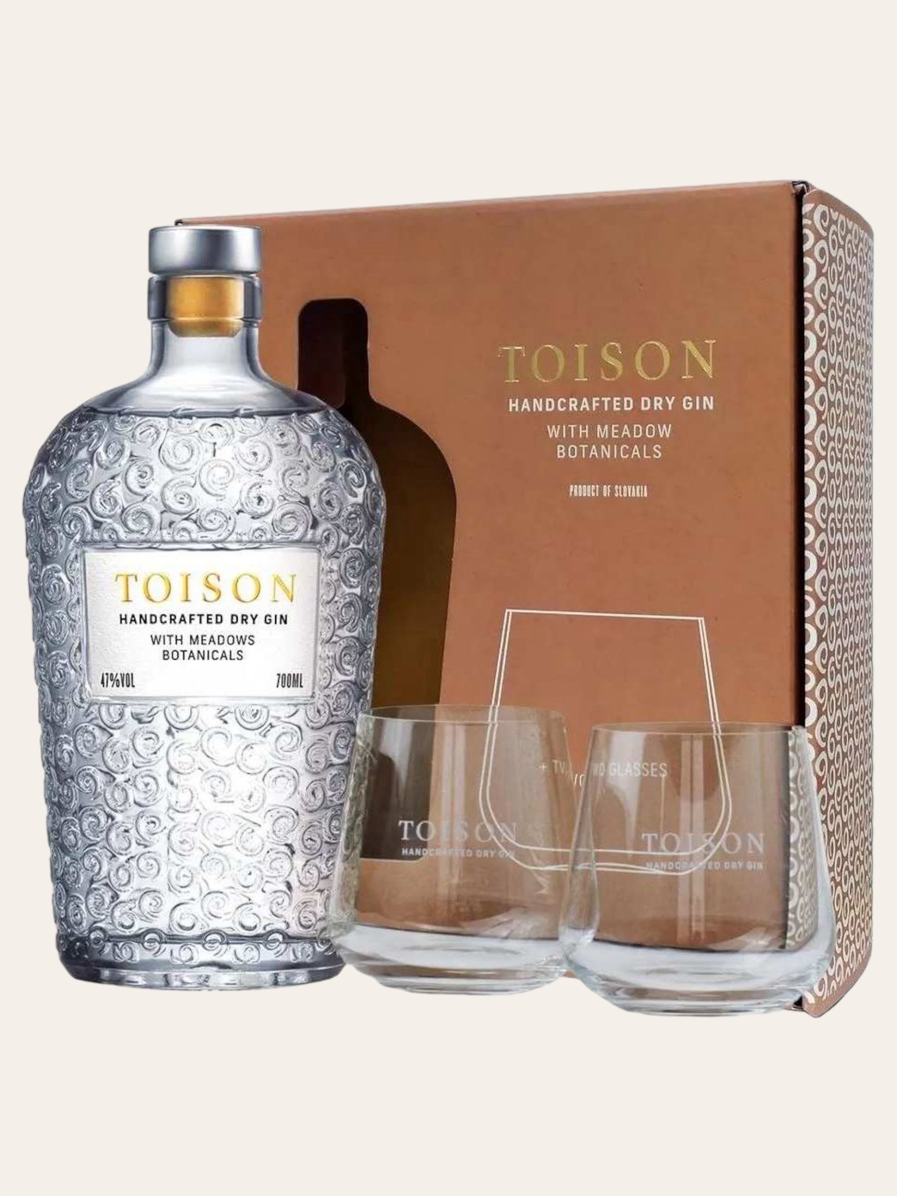 Toison Craft Gin + glasses
