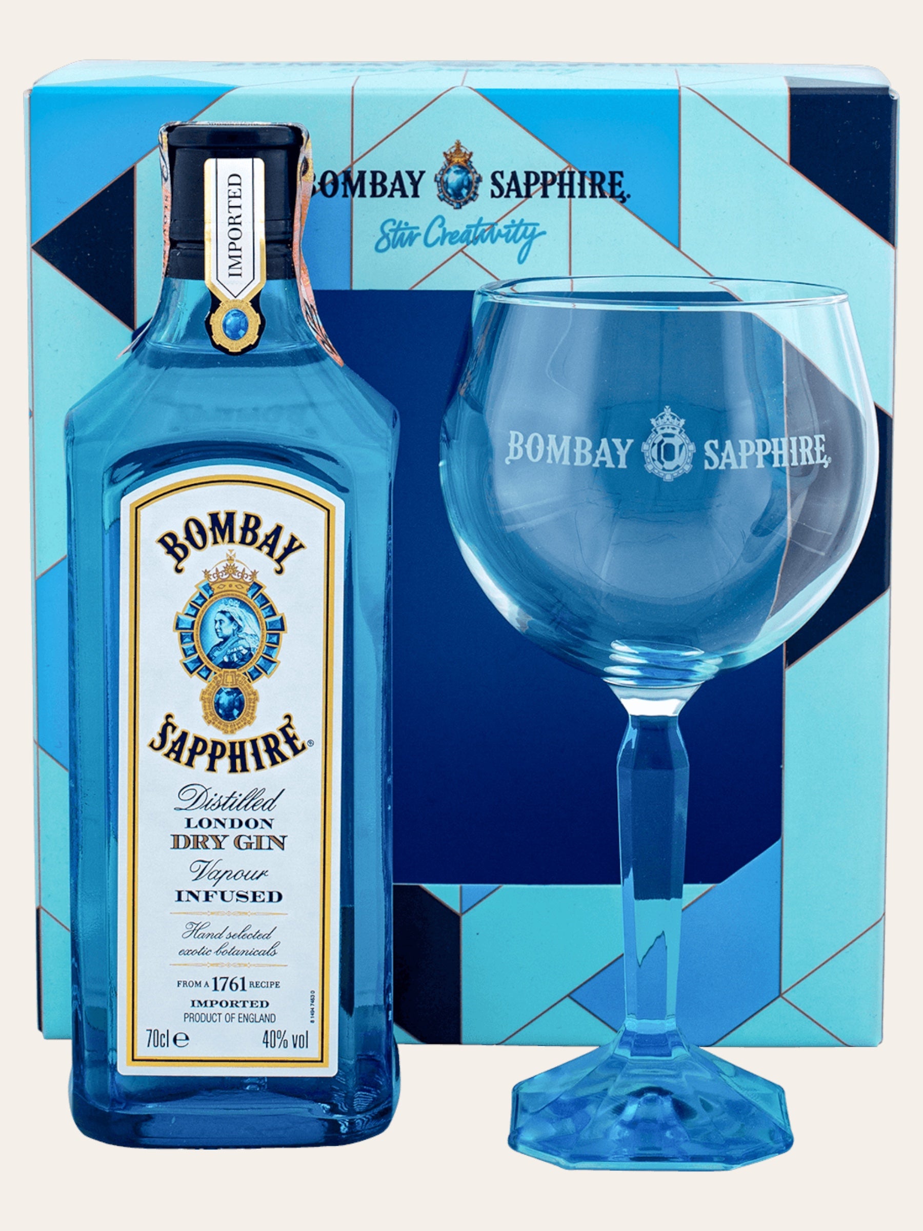 Bombay Sapphire London Dry + pohár