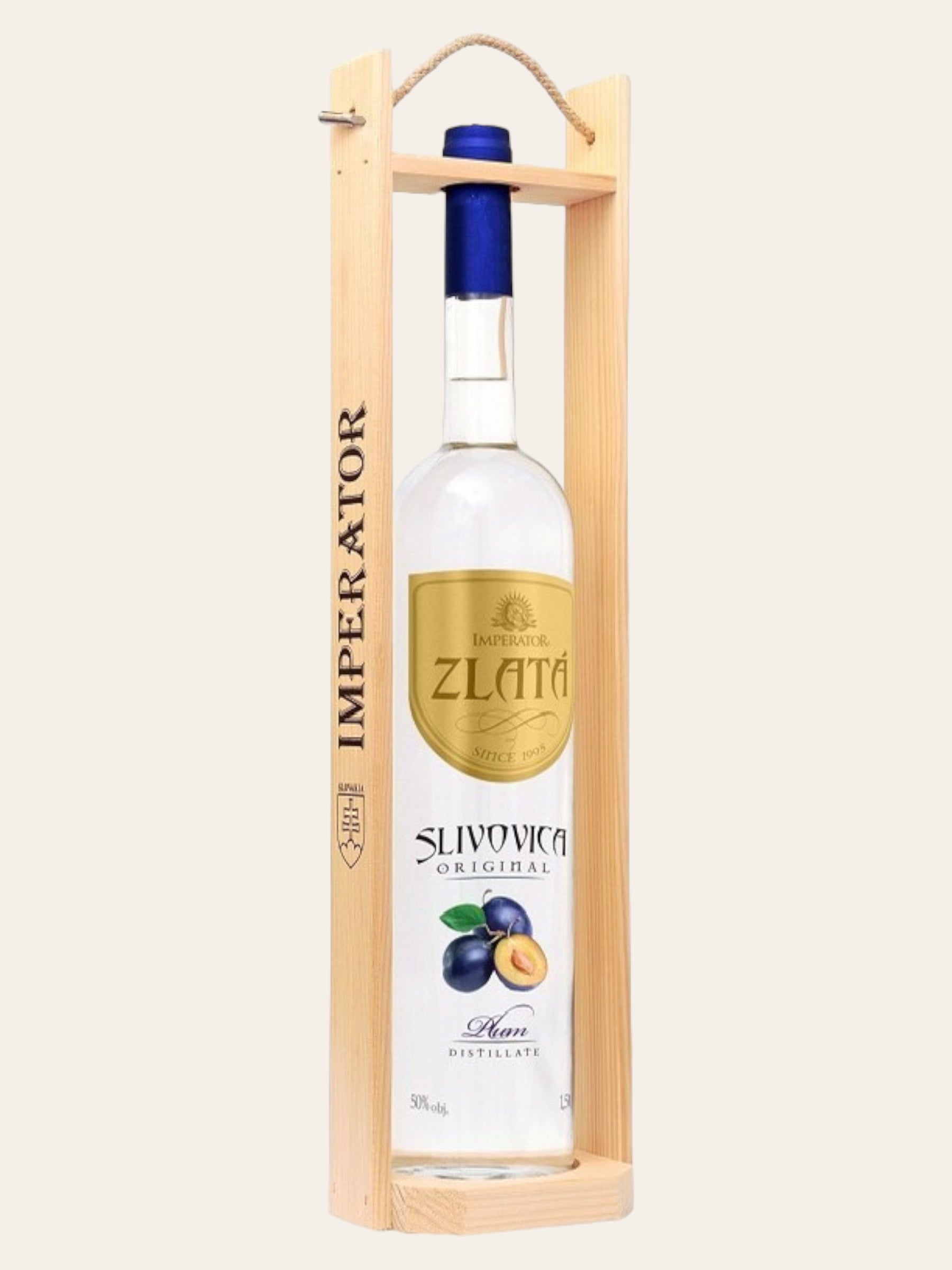 Imperator Zlatá Slivovica in Wood 1.5l 50%