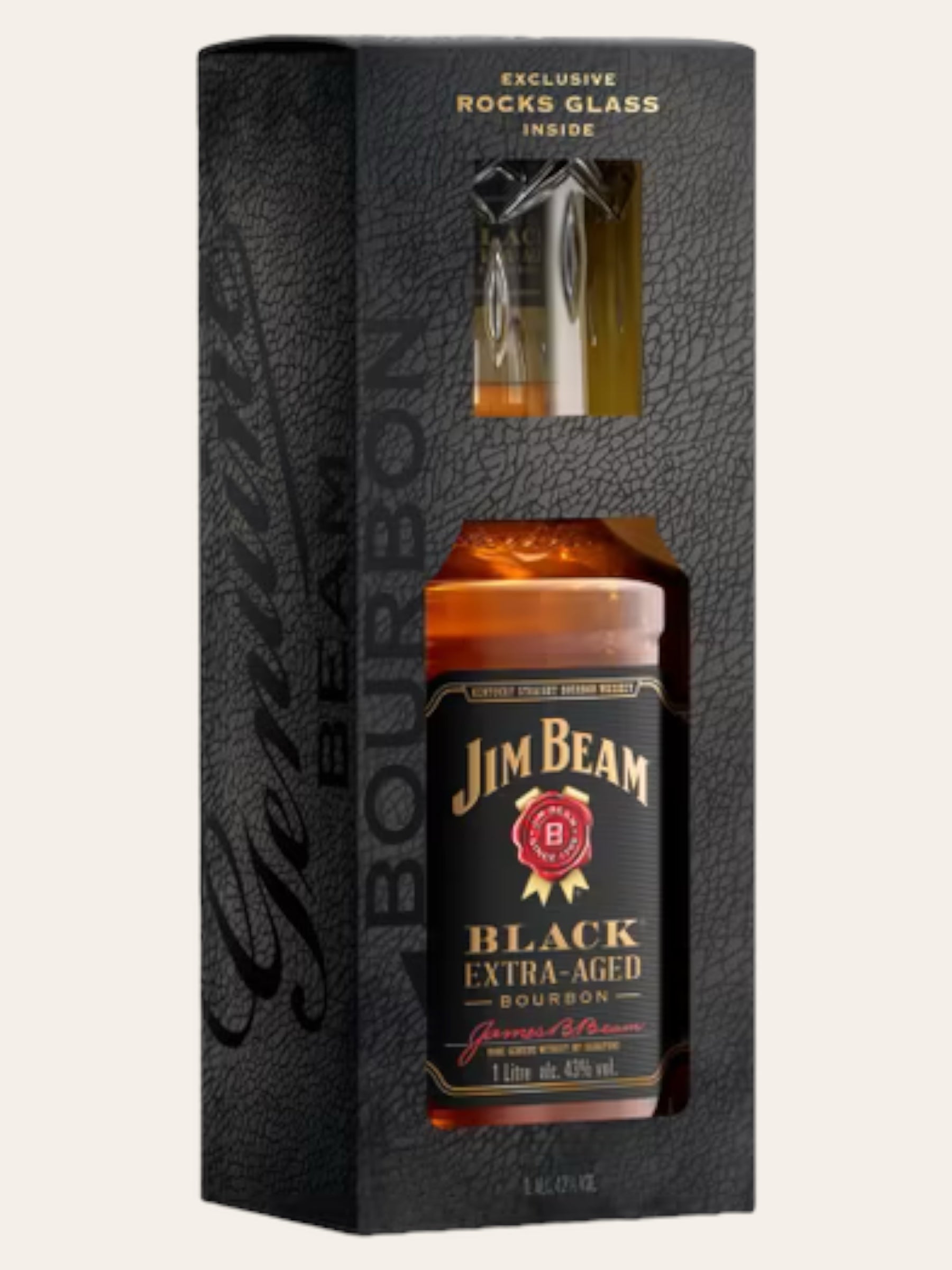 Jim Beam Black Extra Aged + glass